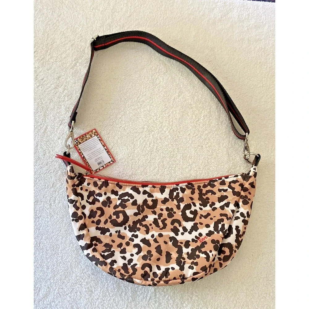 Brighton Spotted Love Swing Bag Leopard Print NEW with Tag
